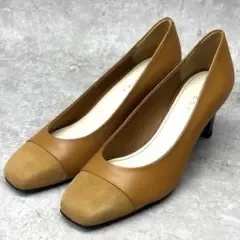 【未使用】REGAL リーガル レディース コンビパンプス ブラウン 23cm