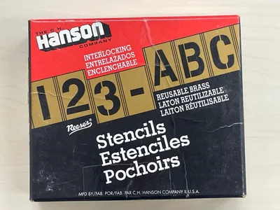 C.H. Hanson 真鍮製ステンシルプレート 2インチ 45ピース