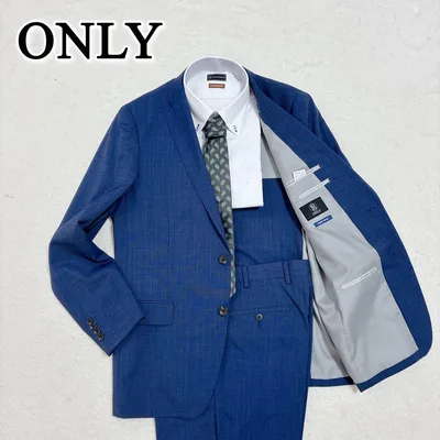 極美品✨️ ONLY メンズ スーツ セットアップ 濃紺 洗える XL 180