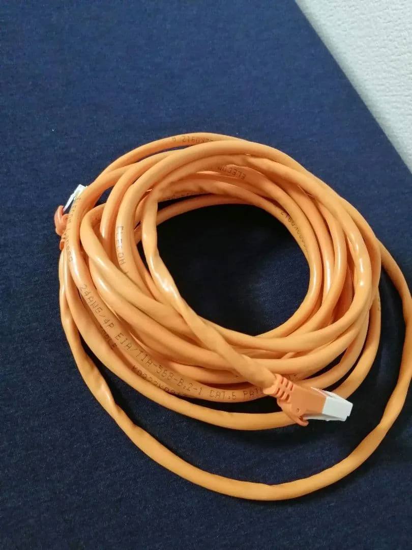 ELECOM LANケーブル CAT6 5m オレンジ
