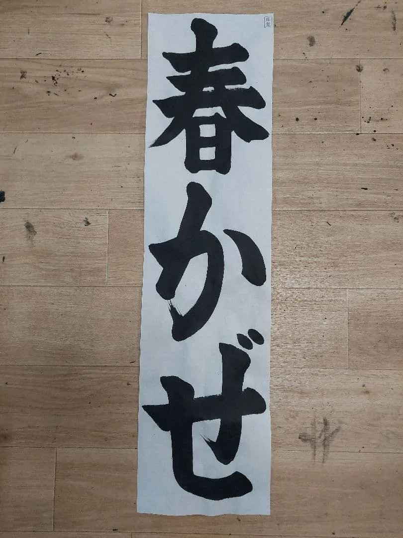 第79回千葉県書き初め席書大会 小学3年 春かぜ 手書き1枚 名前あり