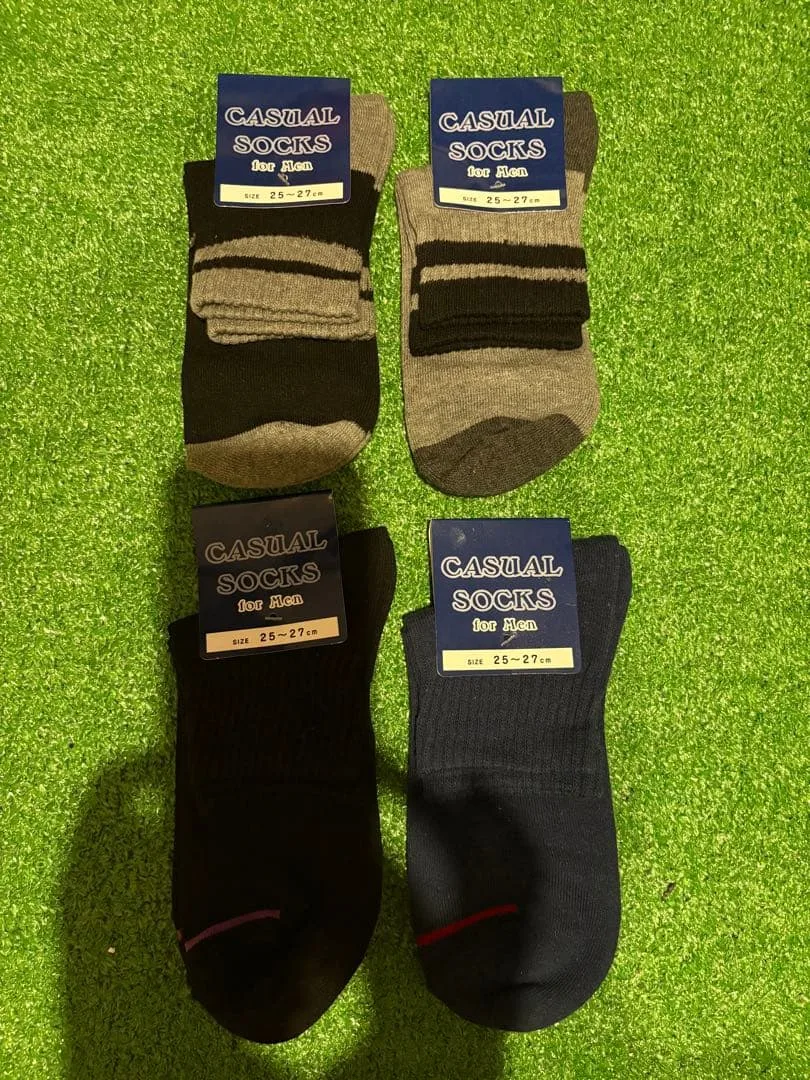 【人気】casual socks メンズ ソックス 4足セット カジュアル