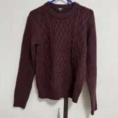 UNIQLO ユニクロ ケーブルニット セーター ボルドー S