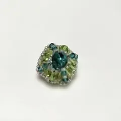 ビーズブローチ スワロフスキービーズ使用 ハンドメイド