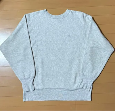 90s USA製 チャンピオン リバースウィーブ 刺繍タグ L シルバーグレー