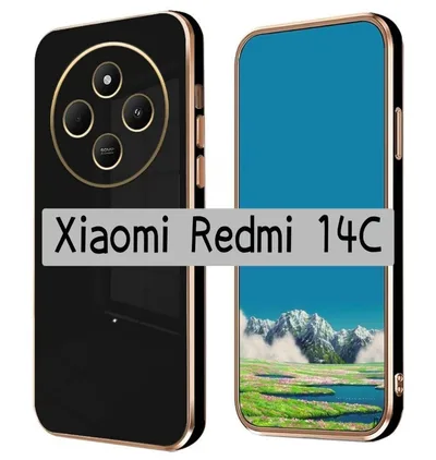 Xiaomi Redmi 14C スマホケース ワイヤレス充電 ブラック カバー