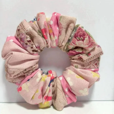 チェリーピンク系 シュシュ ハンドメイド シンプル