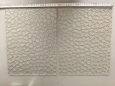 昭和レトロ ガラス板 39.5×29.5・39×30 2枚セット 石目模様