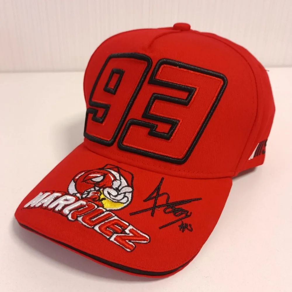 新品 93 マルク・マルケス キャップ 帽子 バイク アウトレット レッド