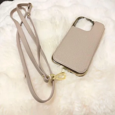 iPhone 16pro ケース カバー スマホショルダー ベージュ