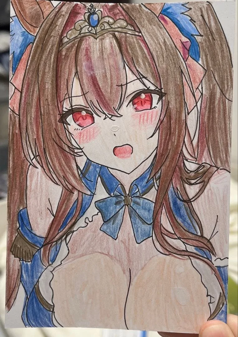 ウマ娘 ダイワスカーレット 手書きイラスト 1点もの ファンアート