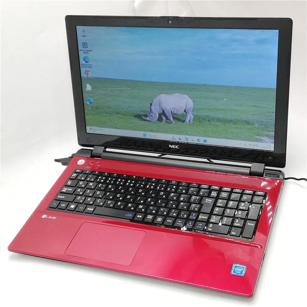 赤色 中古PC NEC NS150CAR レッド Celeron 1TB 即使用