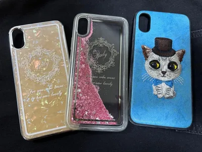中古品iPhone10 X用ケース 3点セット まとめ売り Rady2個と猫1個