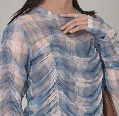Kastane カスタネ シャーリングシアーブラウス