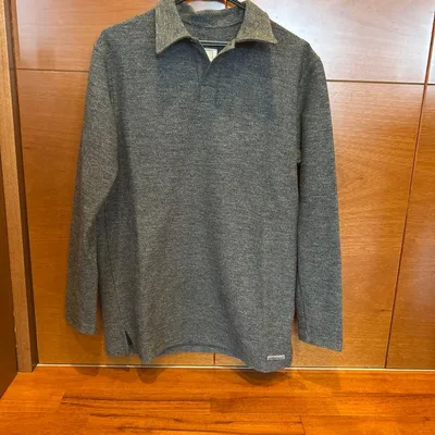 6876 長袖ポロシャツ グレー XS