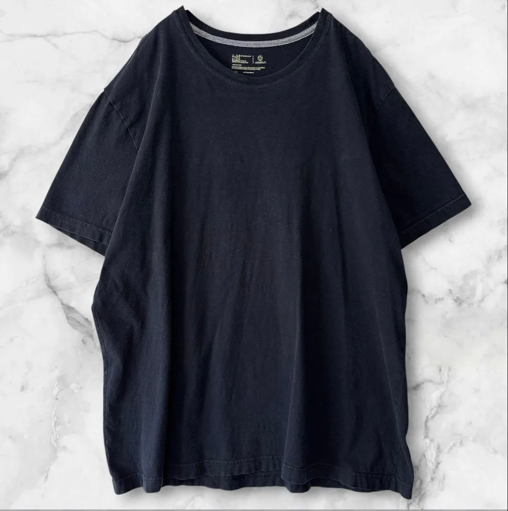 エグージョン Tシャツ クルーネック 半袖 無地 XXL 黒 綿 ストリート