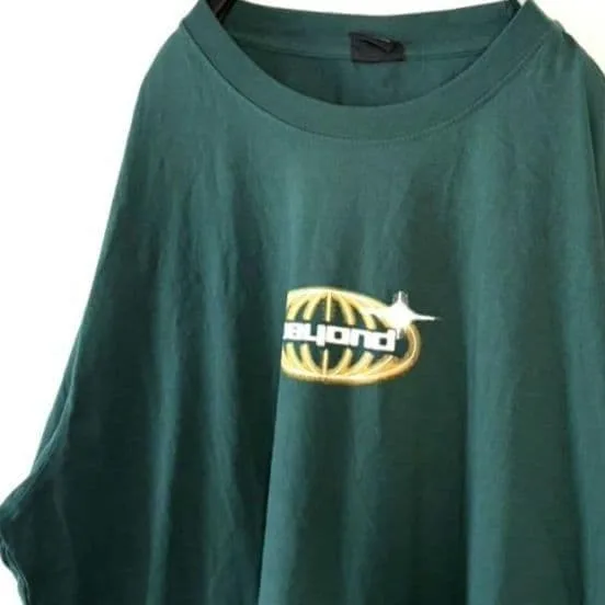 ルーズフィット beyond ビヨンド 地球 Tシャツ XL グリーン 緑 古着