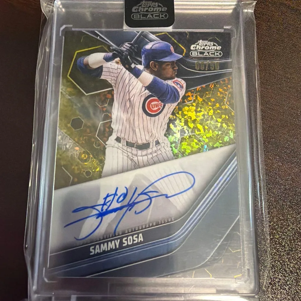 Sammy Sosa 直筆サインカードtopps chrome black