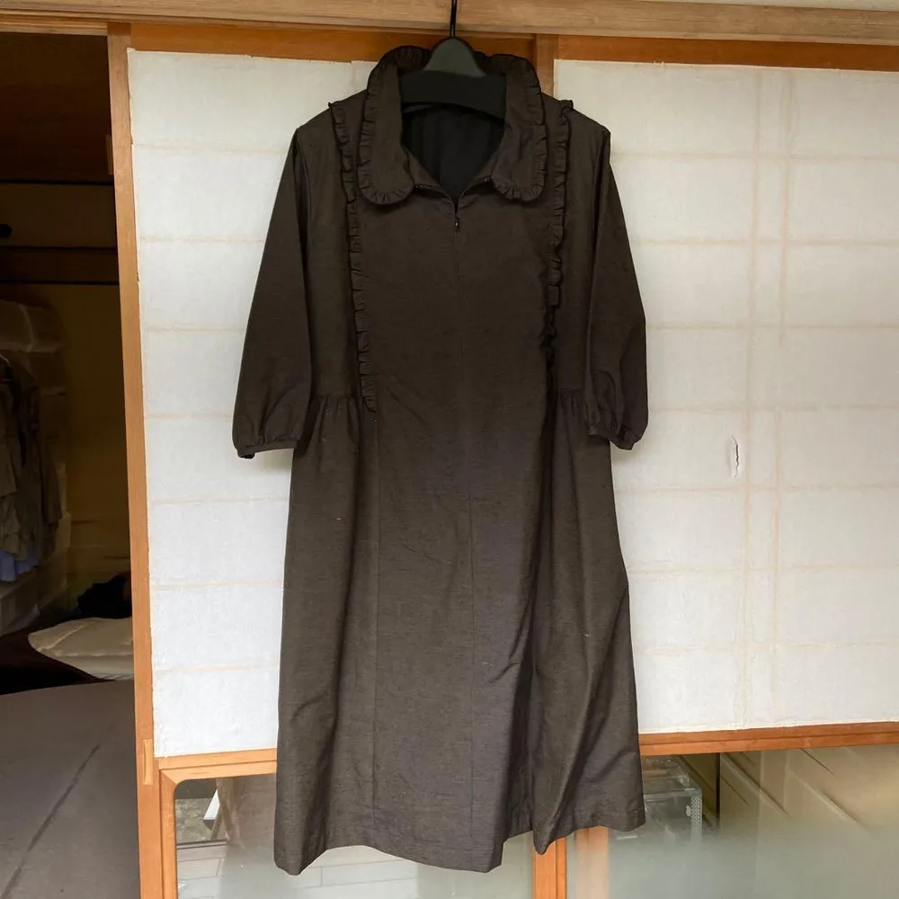 古代裂創作服 一点物ハンドメイド フリルワンピース 新品未使用
