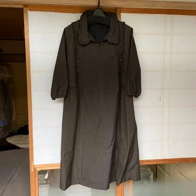 古代裂創作服 一点物ハンドメイド フリルワンピース 新品未使用