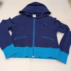 adidas ジップアップパーカー ブルーSサイズ