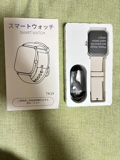 スマートウォッチ TK19 本体 ミルクホワイト