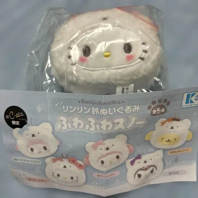 【新品】サンリオ リンリン鈴ぬいぐるみ ふわふわスノー ハローキティ