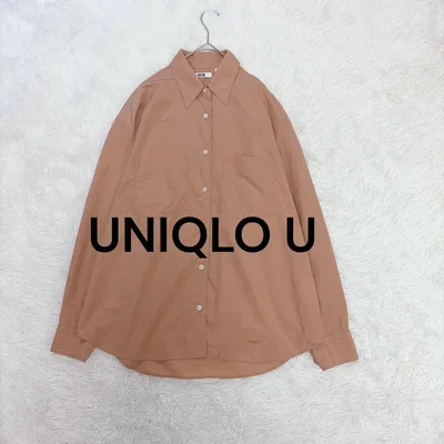 ユニクロユー♡UNIQLO U ダブルポケットオーバーサイズシャツ S オレンジ