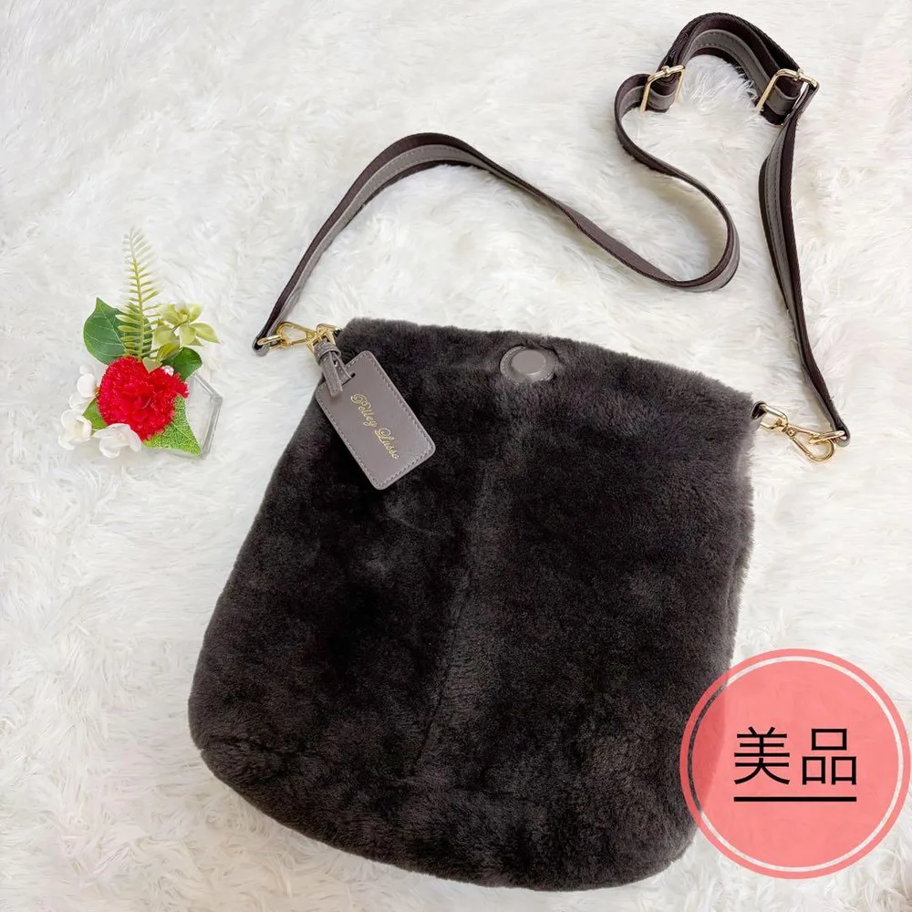 【美品】Pelley Lusso ペレリールッソ ファー ショルダーバッグ