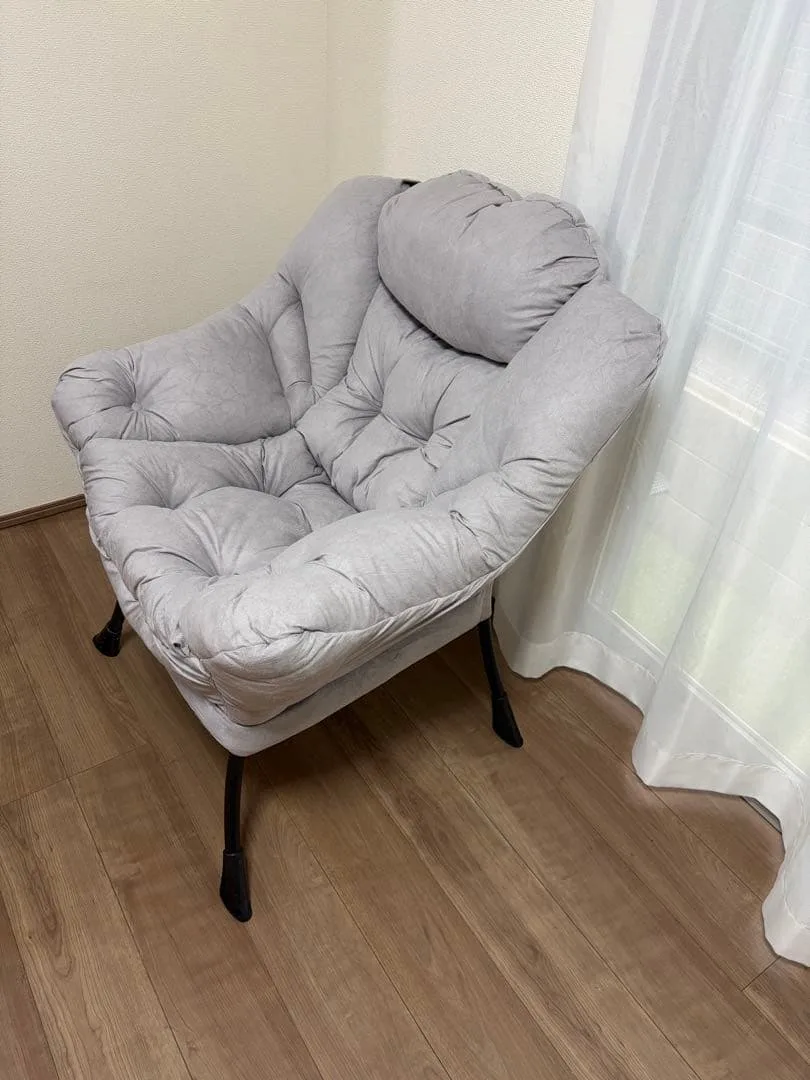 1人掛けソファ パーソナルチェア 北欧風 ライトグレー