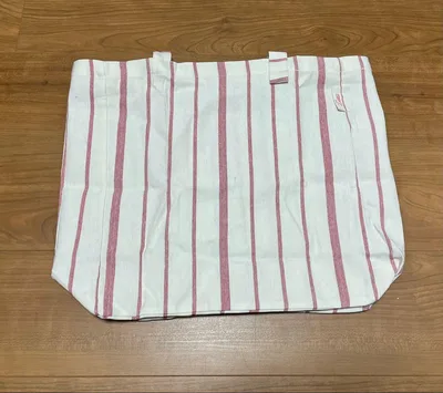 ZARA ストライプ柄 エコバッグ 折りたたみ