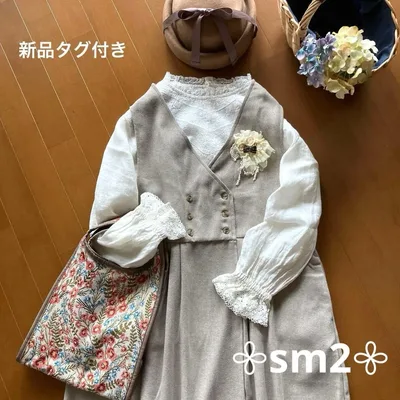 【新品タグ付き】サマンサモスモス*ダブル釦ジレワンピース