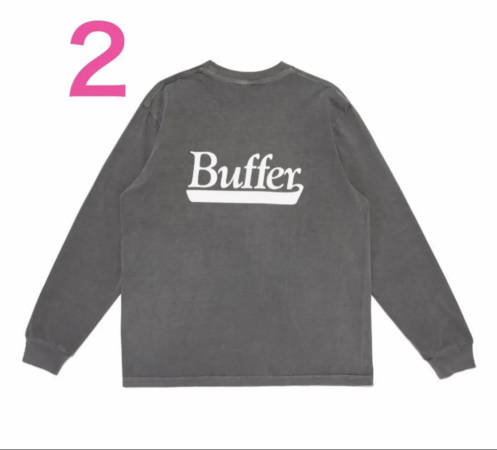 サイズ2 buffer club team ロンT 黒