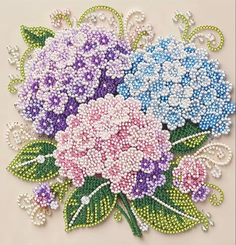 ダイヤモンドアート アジサイ 花 パールアート キット ビーズアート