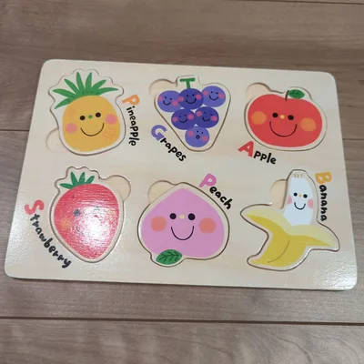 木製パズル フルーツ 知育玩具