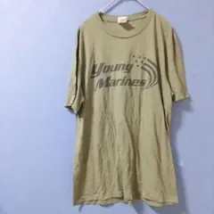 ポートアンドカンパニー Tシャツ クルーネック 半袖 ロゴ M 緑 混紡
