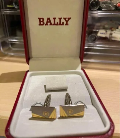 ⭕️⭕️BALLY バリー カフリンクス Bロゴ ゴールド シルバーカラー