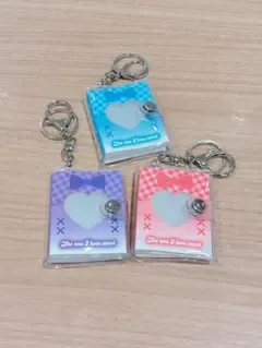 ミニフォトアルバム キーホルダー 3種セット