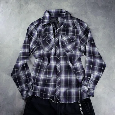 archive Y2K 00s check shirt grunge お兄系