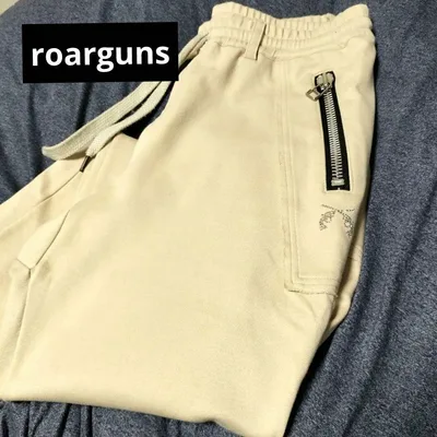 roaroarguns ロアーガンズ ジップスウェットパンツ ベージュ 3