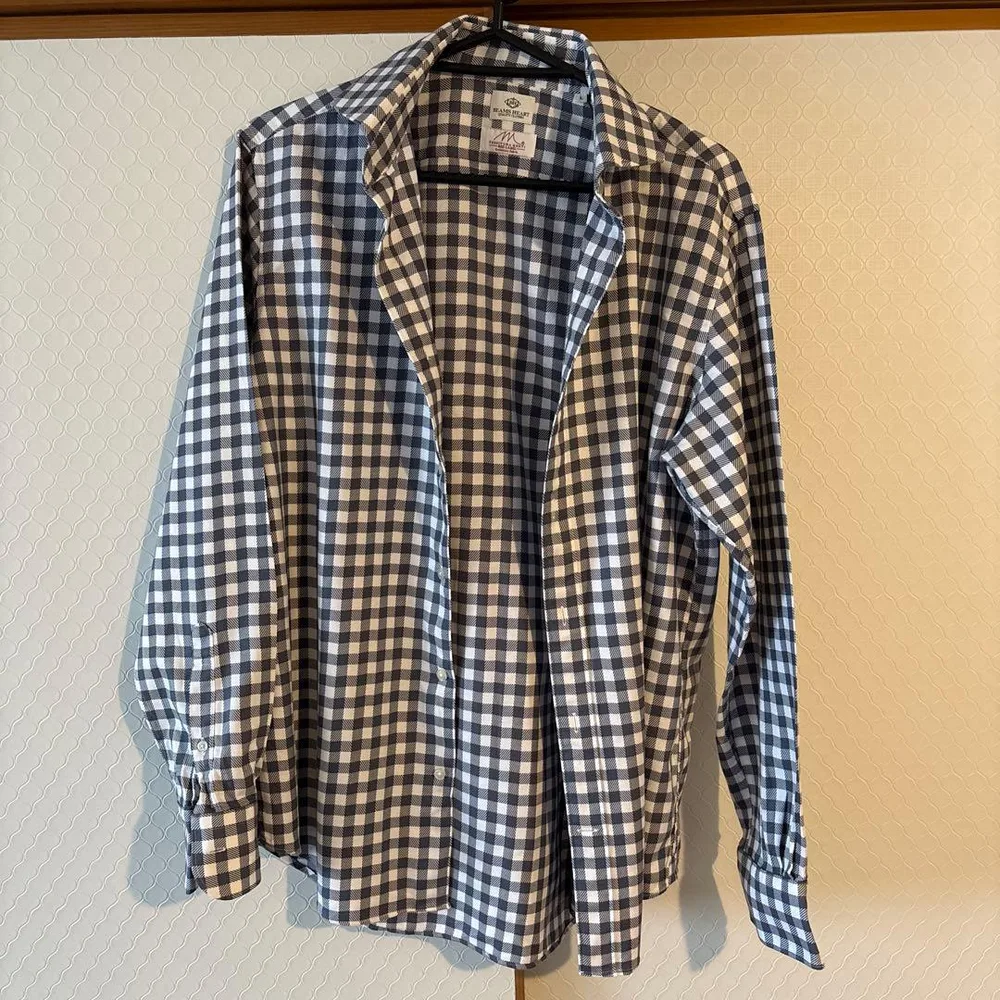 BEAMS HEART 長袖シャツ チェック柄 L
