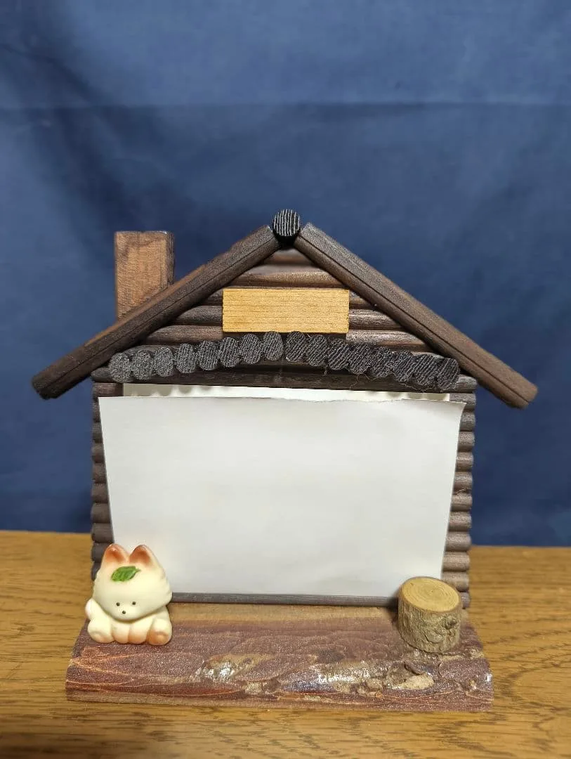 Buddy Collection 木製ハウス型 卓上ミラー 昭和レトロ キツネ