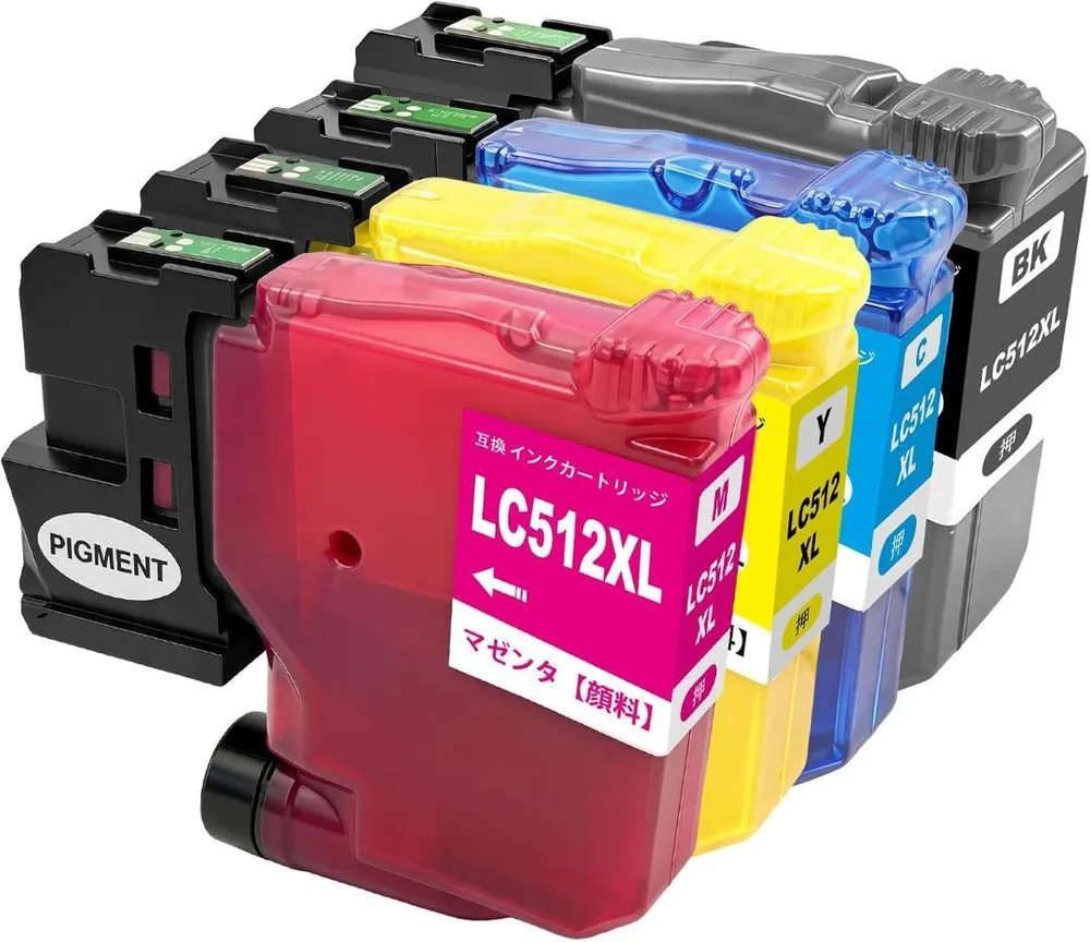 ブラザーLC512XL 互換インクカートリッジ 4色4個セット 新品未使用 4本