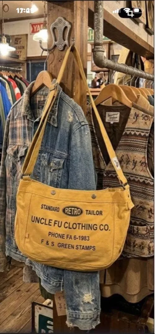 UNCLE FU CLOTHING CO. キャンバス メッセンジャーバッグ