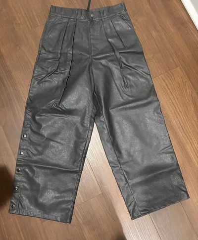 レザー カーゴパンツ ブラック swag y2k