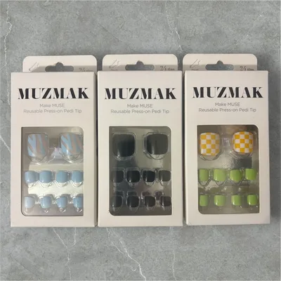【新品】MUZMAK 足用ネイルチップ 合計72枚 3種ペディセット