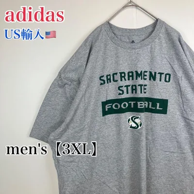 ●T960【US輸入】アディダス 半袖 Tシャツ グレー系 men's【3XL】