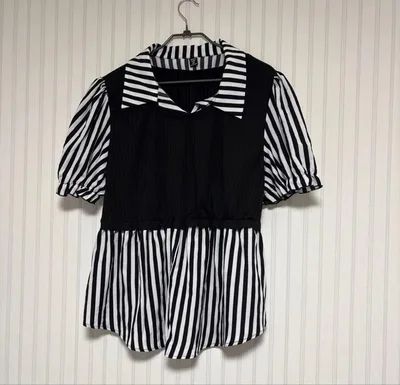 大きいサイズ 4XL 5L ストライプ シャツチュニック