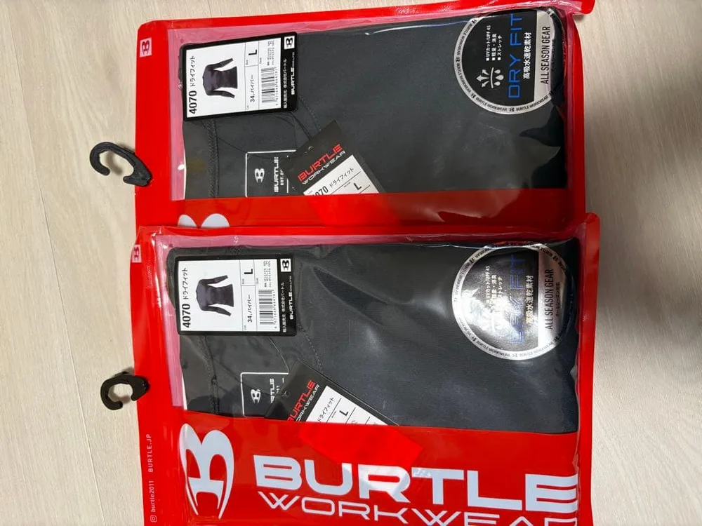 BURTLE 4070 ドライフィット 長袖 Lサイズ 2枚セット