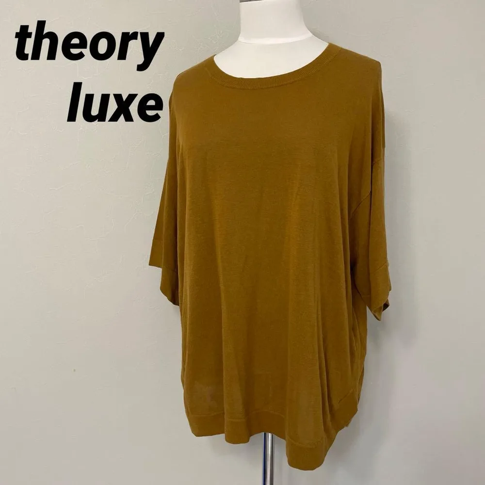 theory luxe セオリー レディース 半袖 ニット ブラウン 綿